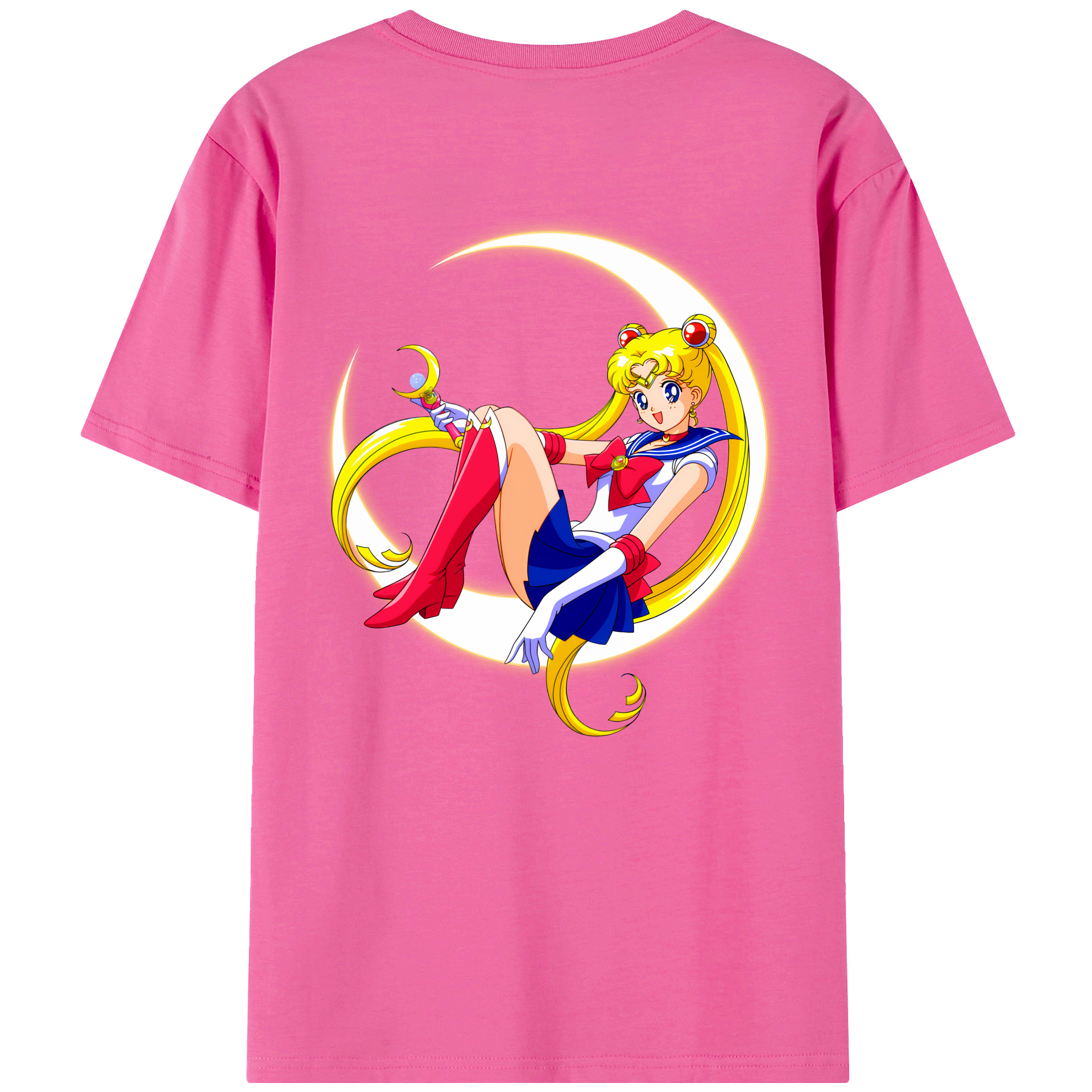 （画像用） 美少女戦士セーラームーン 月野 うさぎ つきの うさぎ Sailor Moon Tsukino Usagi レディース半袖Tシャツ(バックプリント)